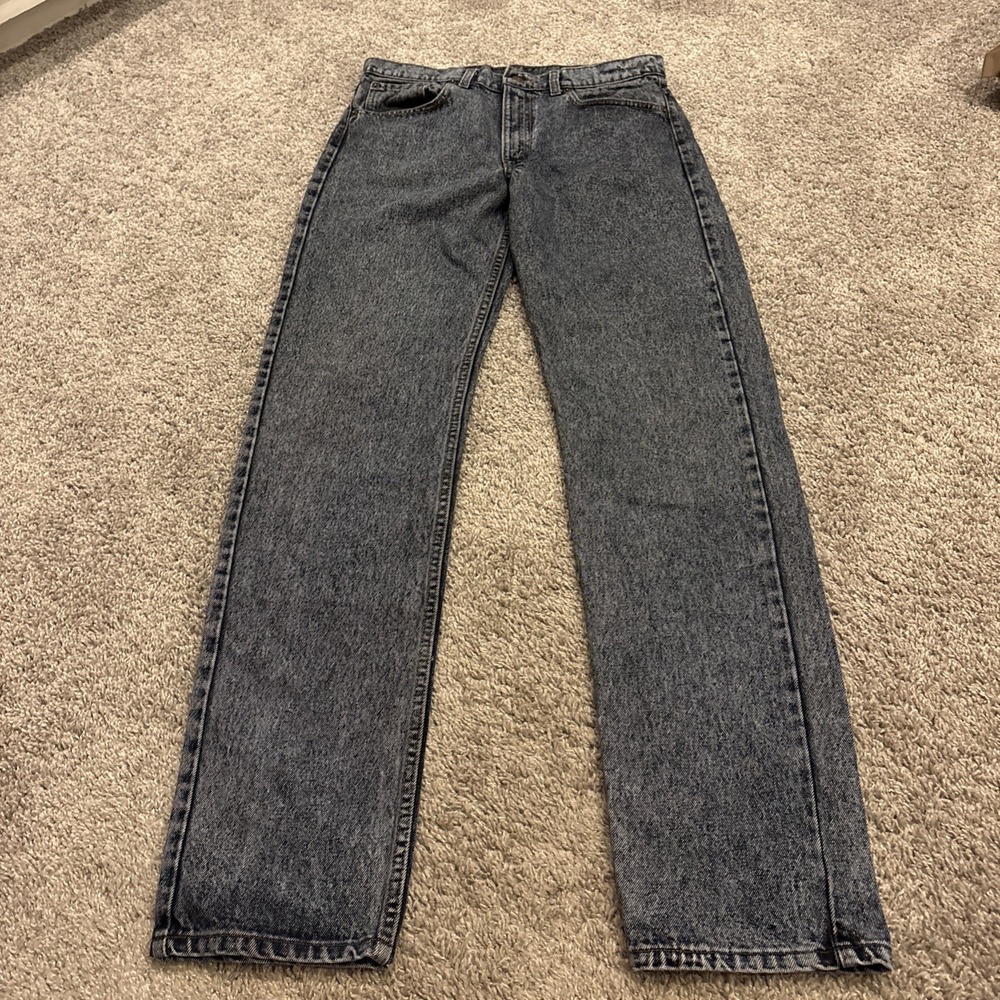 Vintage Levi's 505 Black Size 33X36 (Actual 33x34) Made In USA Denim Jeans Rare